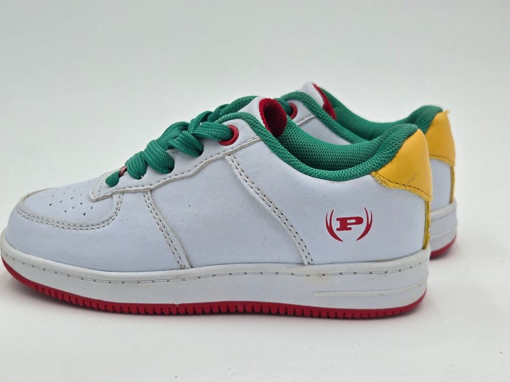 Phat Farm Classic Kids Size 10 White Green Red Low Top Sneakers Casual